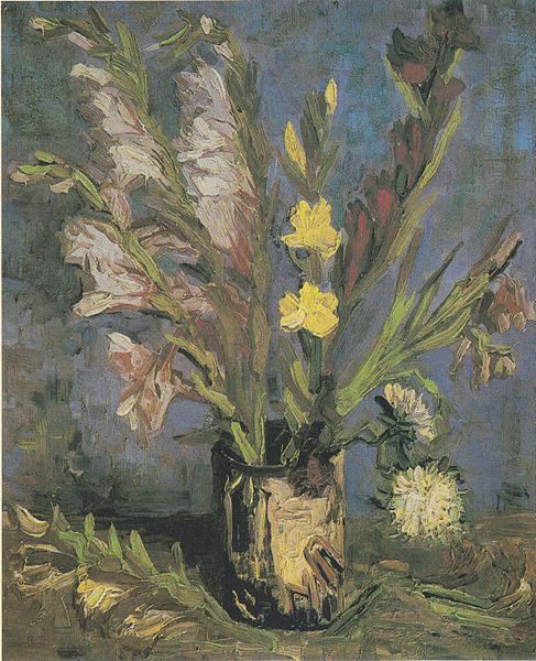 Vincent Van Gogh Vase with Gladioli